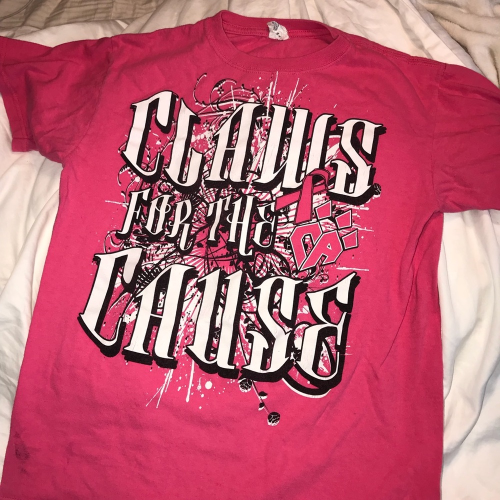 Cheer Athletics pink out shirt 2013-2014 season
